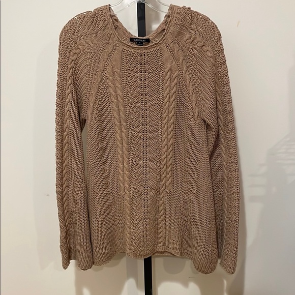 Acrobat Tan Cable Knit Sweater - Picture 2 of 5